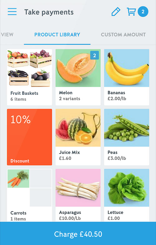 izettle-app-product-library-500px Il catalogo dei prodotti iZettle permette di selezionare e calcolare rapidamente il totale