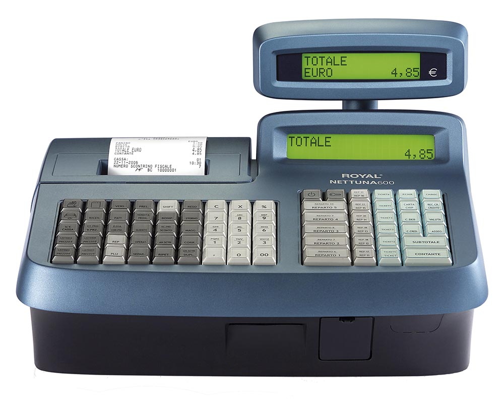 Nettuna 600 è un registratore di cassa classico di Olivetti