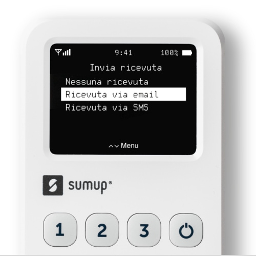 Invio ricevuta digitale con SumUp 3G