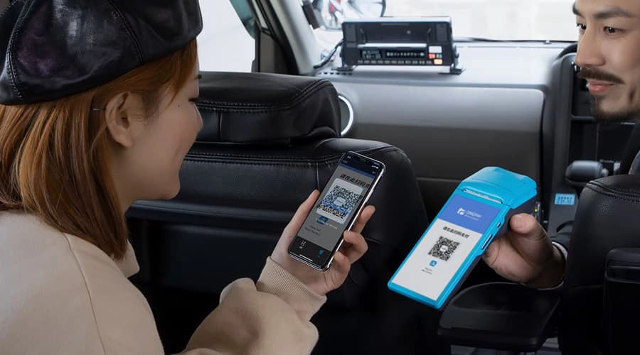 alipay codice qr in taxi