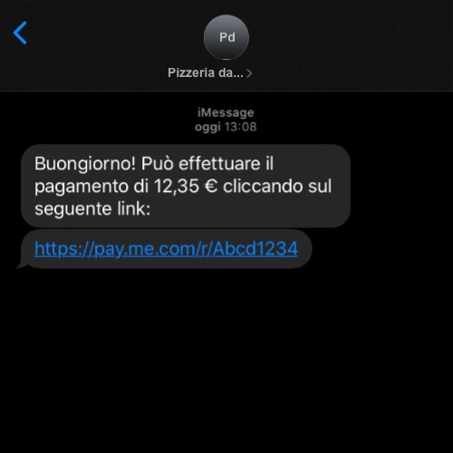 link di pagamento sms