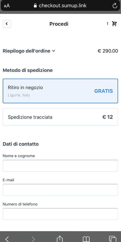 sumup-negozio-online-check-out