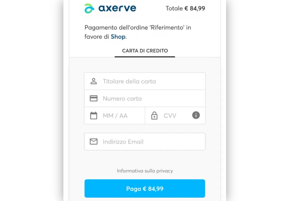 axerve pagamento da remoto