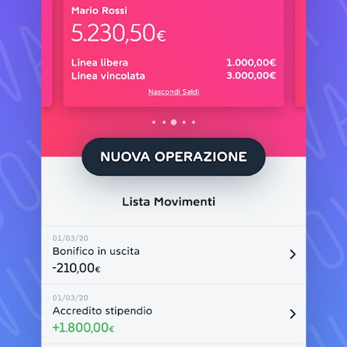 widiba app android Schermata principale app Widiba