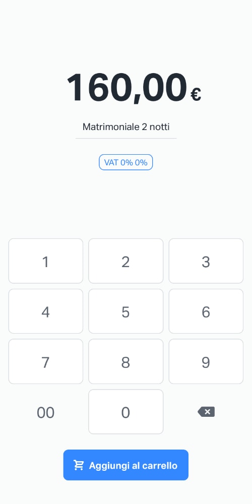 sumup app importo hotel alberghi