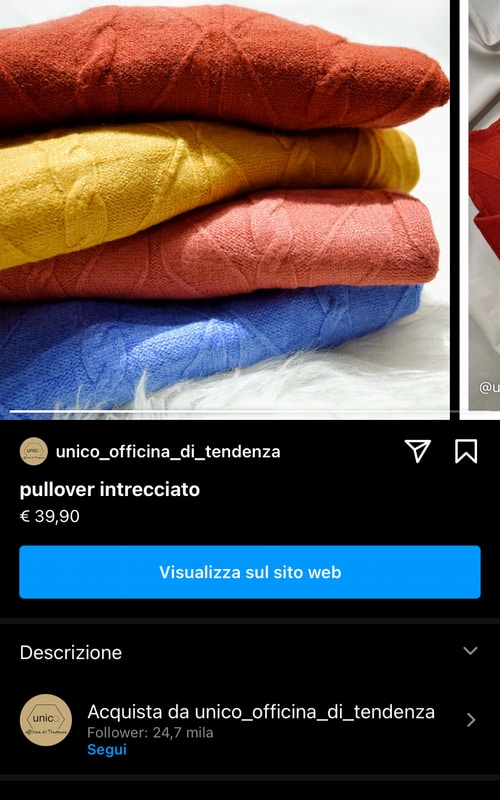 instagram negozio Negozio su Instagram