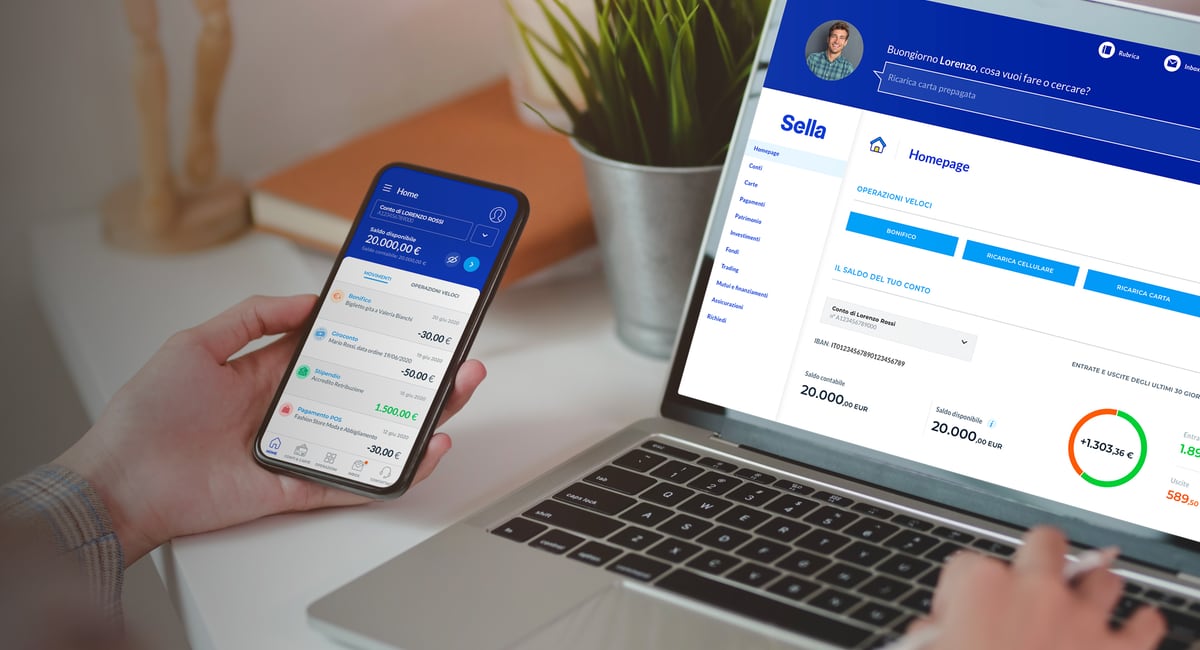 Piattaforma web e app per smartphone di Banca Sella