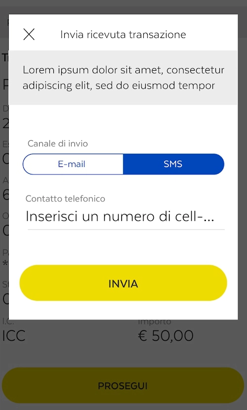 Il POS mobile di Poste Italiane permette di inviare ricevute via sms o via mail