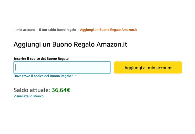 amazon carte regalo coupon