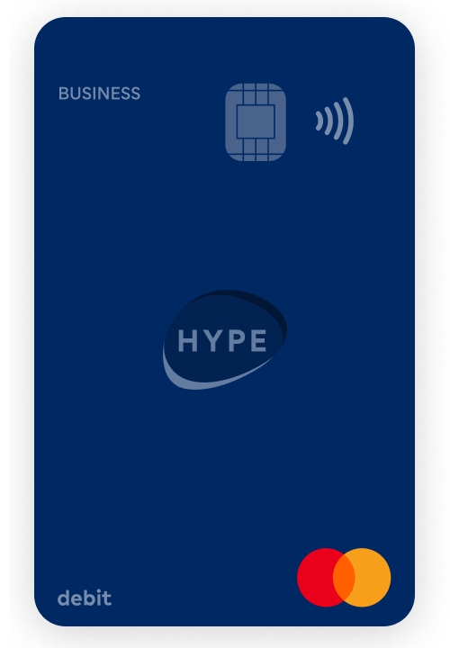 La carta Hype Business opera su circuito Mastercard