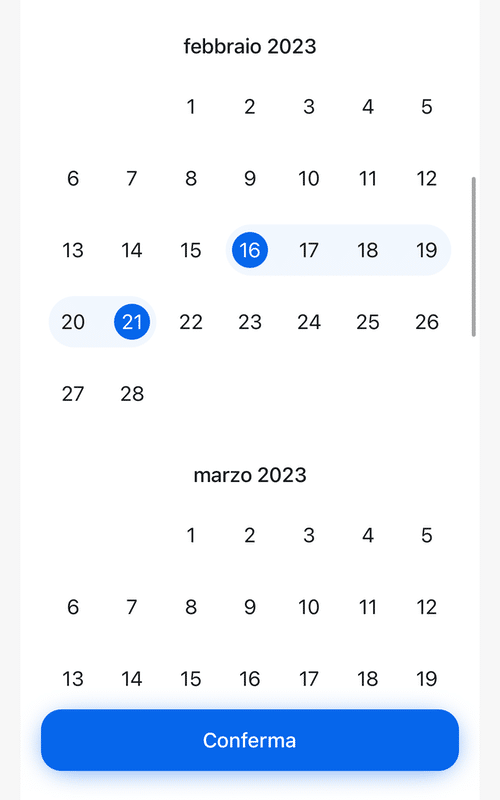 revout soggiorni selezione date