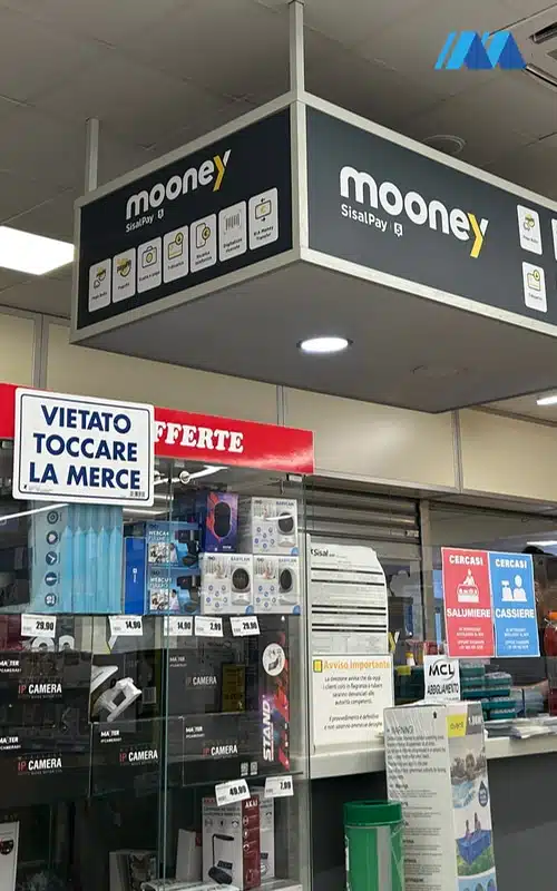 Mooney si ricarica in contanti presso tabaccherie e supermercati convenzionati