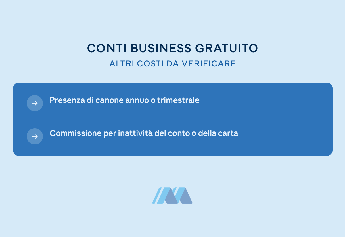 conto-business-gratuito-altri-costi Altri costi da verificare se il conto business è senza canone